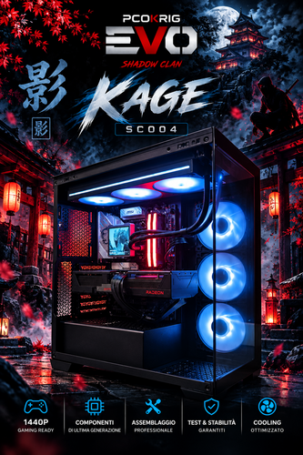 KAGE | PC GAMING - RYZEN 7 9700X - RX 9070 XT 16GB - 1440P