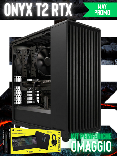 PC GAMING ONYX T2 RTX | KIT PERIFERICHE OMAGGIO - RYZEN 9 9950X3D - 32GB D5 6000 - 2TB NVME 4.0 - RTX-5080 16GB