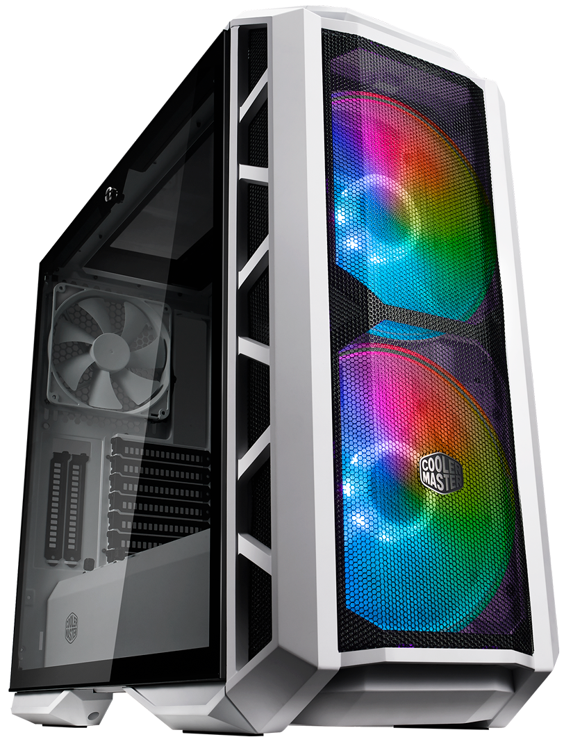 CM H500P WHITE | TOWER - VETRO - ARGB - 2FAN INCLUSE ARGB