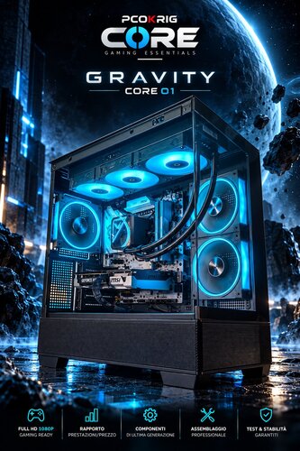GRAVITY | PC GAMING - RYZEN 5 9600X - RTX 5060 TI 8GB - 1080P
