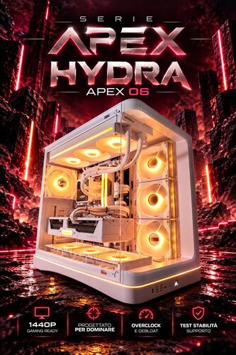 HYDRA | PC GAMING - RYZEN 7 9800X3D - RX 9070 XT 16GB - 1440P 240HZ