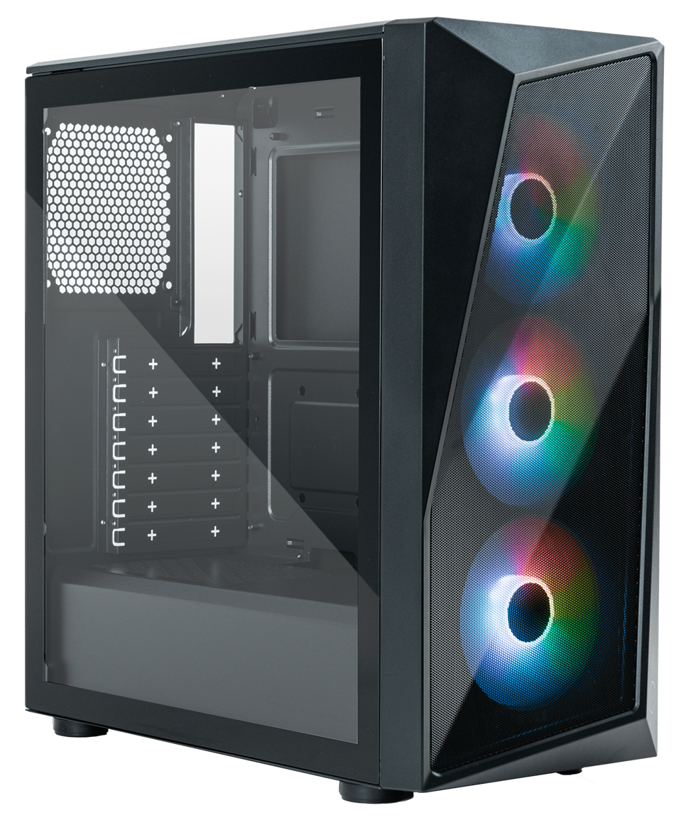 CM CMP520 BLACK | MID-TOWER - VETRO - ARGB - 3FAN INCLUSE