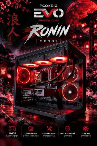 RONIN | PC GAMING - RYZEN 5 9600X - RX 9060 XT 16GB - 1440P